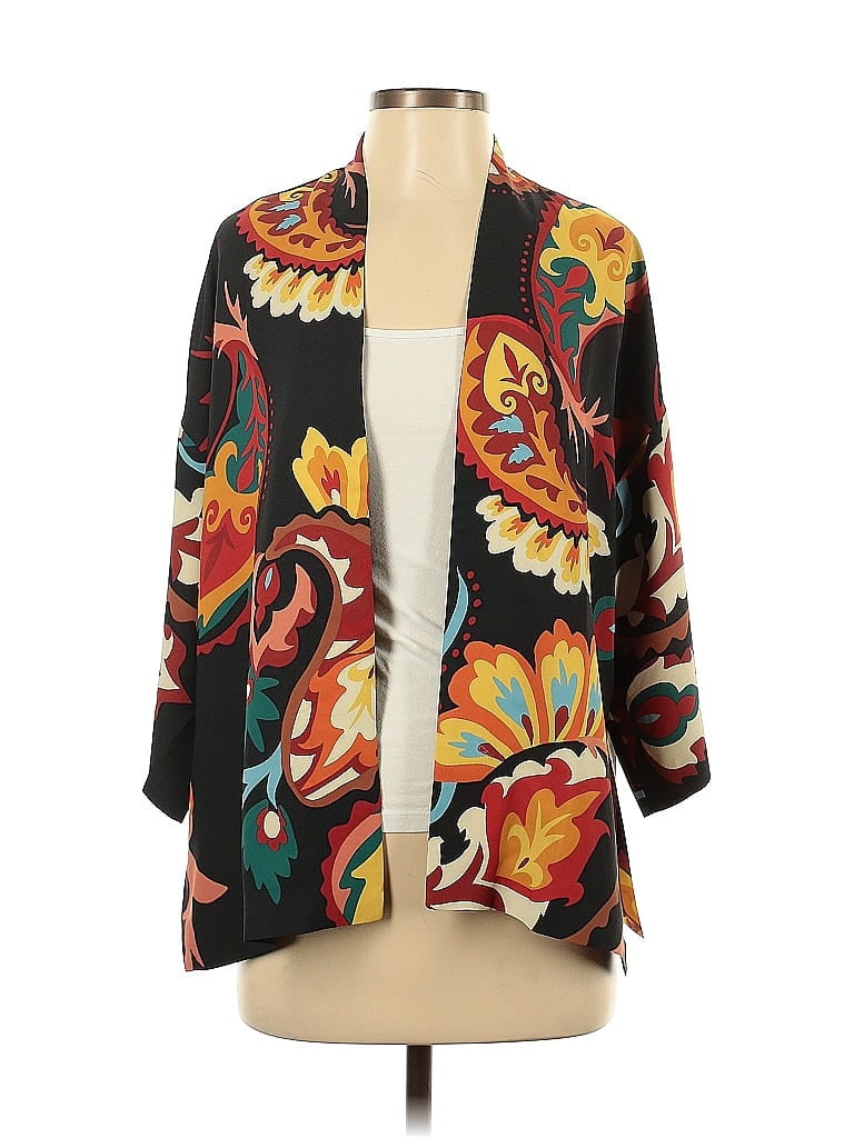 Pre-owned Chico's Cardigan Sweater In Black