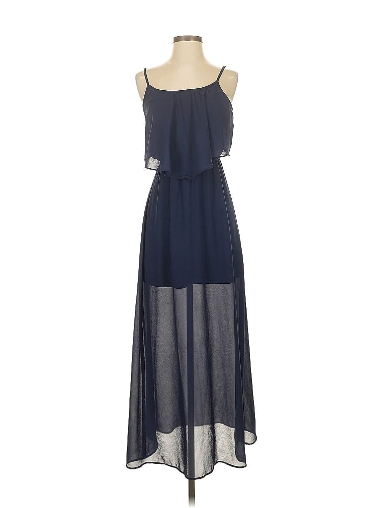 Xhilaration 100% Polyester Blue Casual Dress Size XS - photo 1