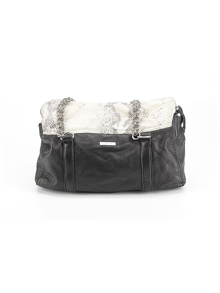 Joe's Jeans 100% Leather Animal Print Gray Black Leather Shoulder Bag One size - photo 1