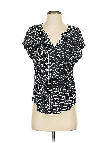 Velvet Short Sleeve Blouse (view 1)
