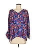 Chenault 100% Polyester Blue 3/4 Sleeve Blouse Size M - photo 1