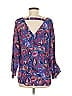 Chenault 100% Polyester Blue 3/4 Sleeve Blouse Size M - photo 2