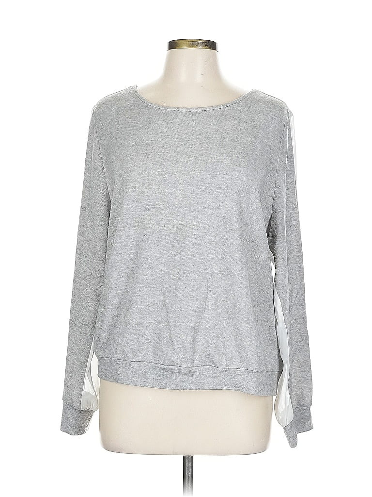 Pre-owned Inc International Concepts Long Sleeve T-shirt In Gray