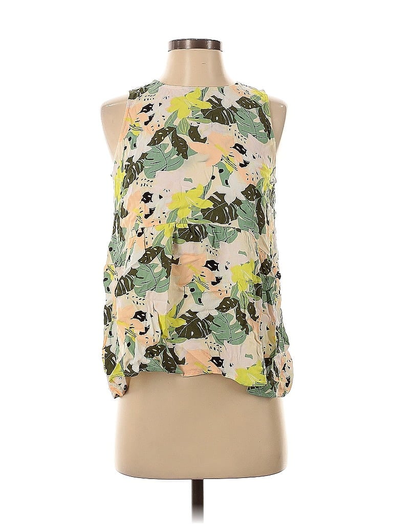 Pre-owned Ann Taylor Loft Sleeveless Blouse In Green