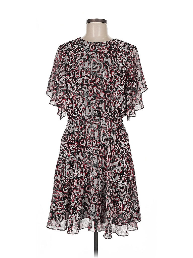 Rebecca Minkoff 100% Polyester Paisley Black Casual Dress Size 6 - photo 1