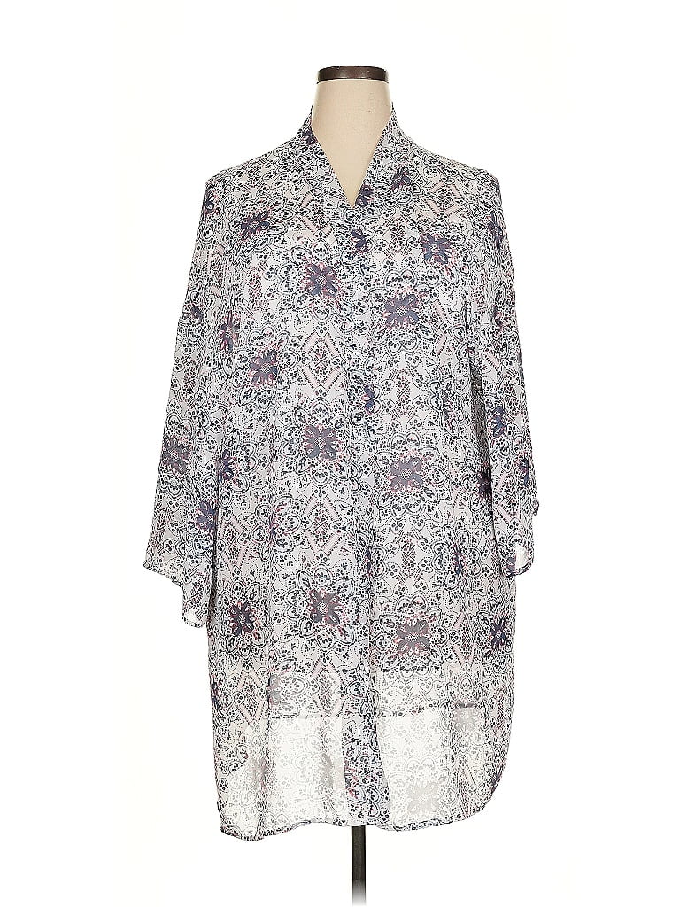 Wallflower 100% Polyester Silver Poncho Size 3X - photo 1