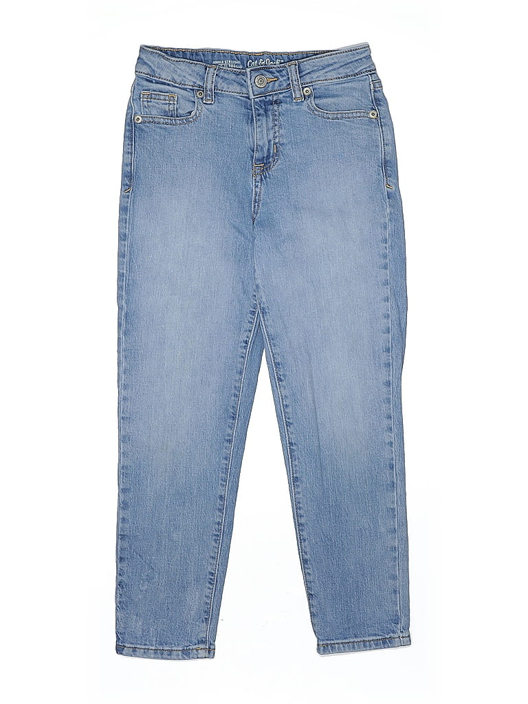 Cat & Jack Solid Blue Jeans Size 10 - photo 1