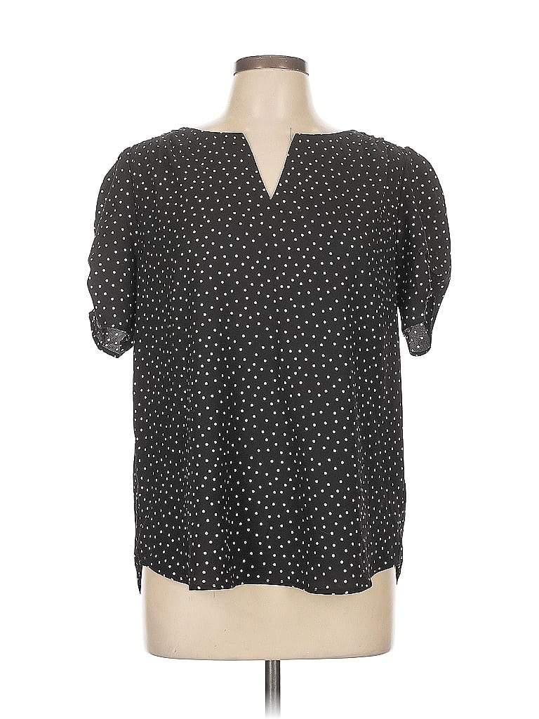 JONES & CO Pre-owned Short Sleeve Blouse In Black
