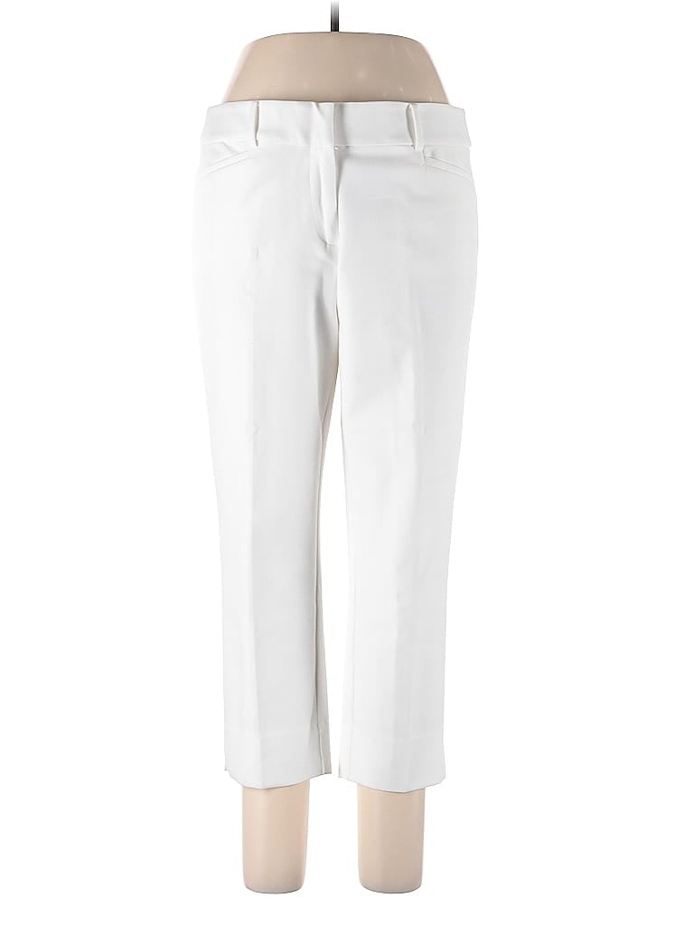 Ann Taylor LOFT Solid White Casual Pants Size 12 - photo 1