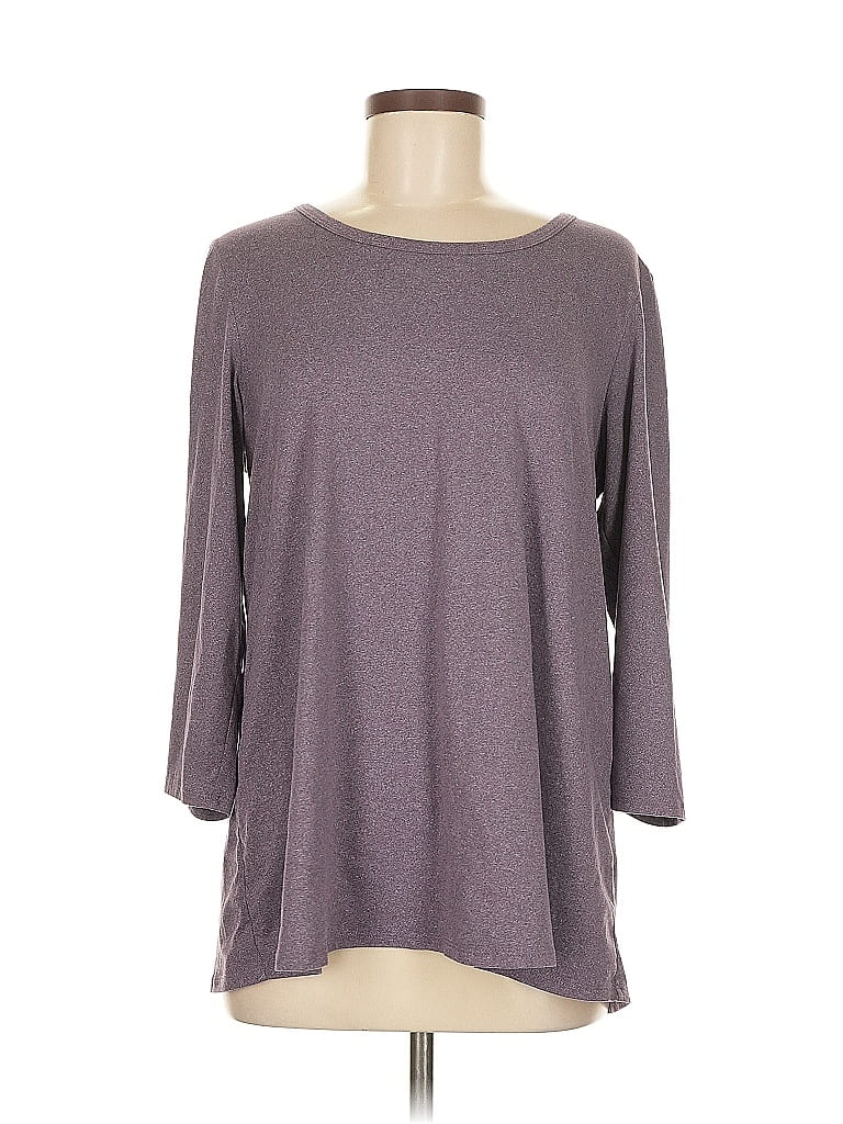 Click to view more detailed imagery on our partner's website Pre-owned Sundayup 3/4 Sleeve Top Gray Boatneck Tops