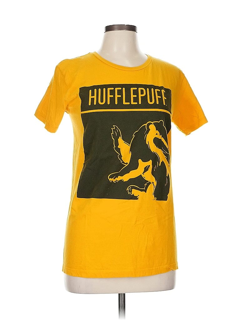 Harry Potter 100% Cotton Yellow Short Sleeve T-Shirt Size M - photo 1