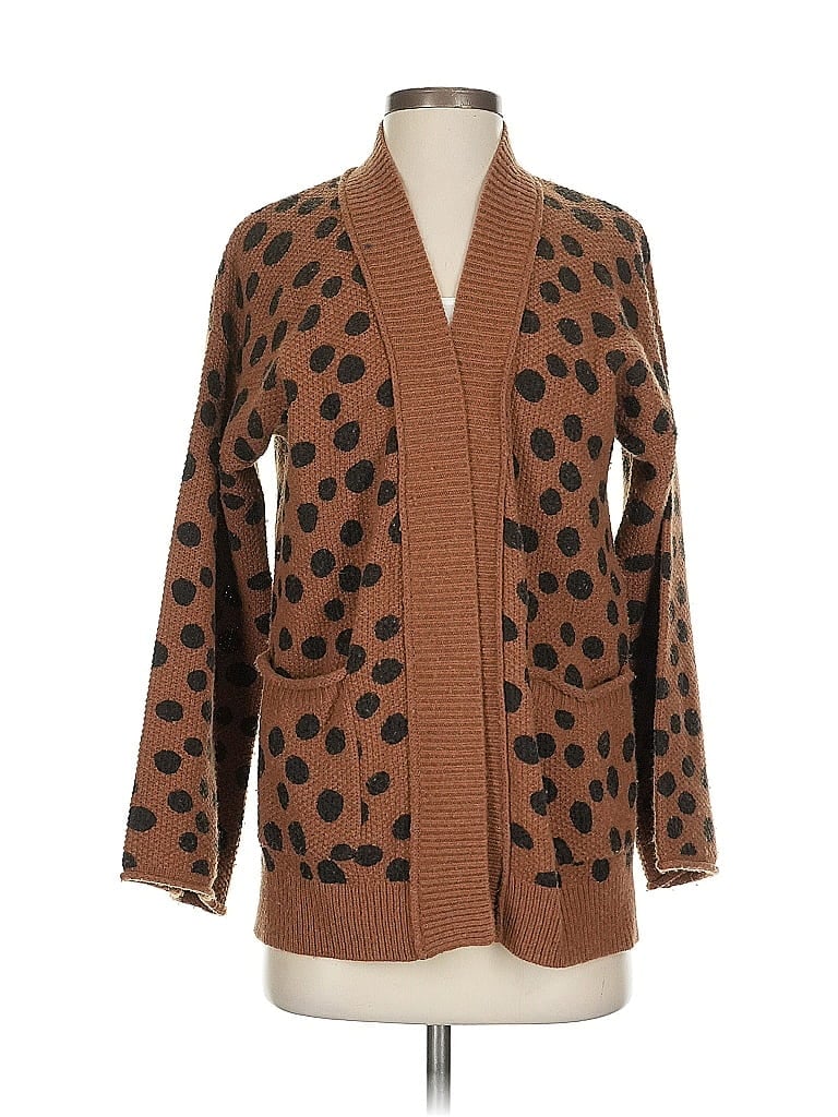 Pre-owned Madewell Wool Cardigan Sweater In Brown