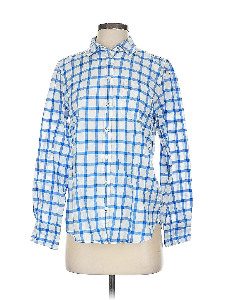 Pre-owned J.crew Factory Store Long Sleeve Button Down Shirt In Blue