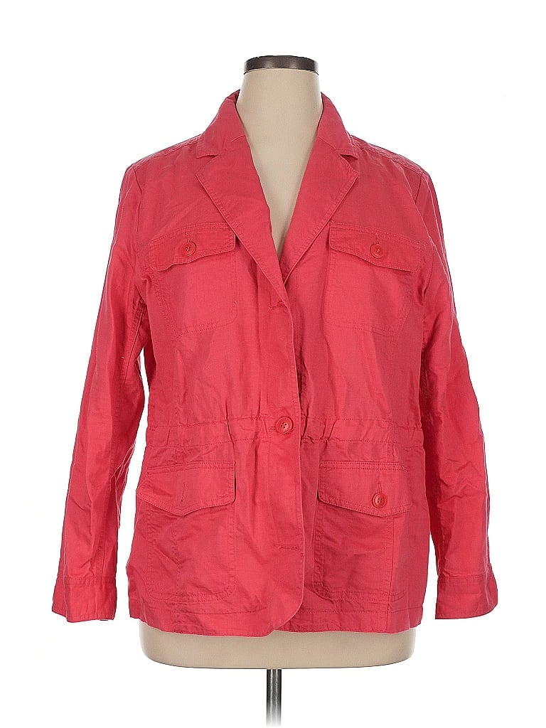 Pre-owned Talbots Blazer Jacket In Red