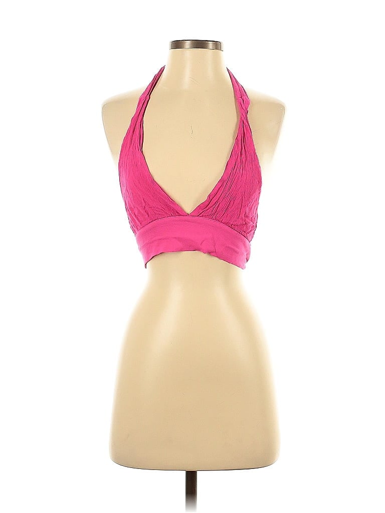 Pre-owned Lulus Sleeveless Top Pink Halter Neckline Tops