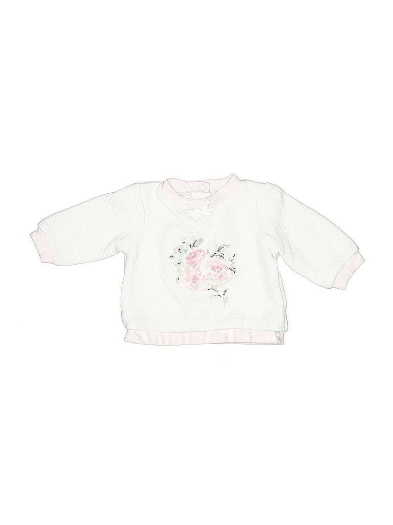 Pre-owned Little Me Babies' Sweatshirt In White