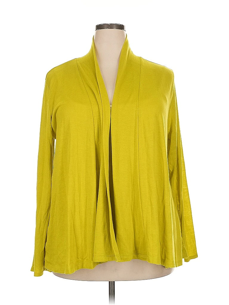 Olivia Blu Yellow Cardigan Size 2X 52 off ThredUp
