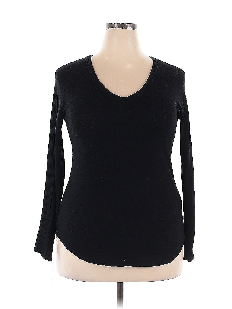 Pre-owned Michael Stars Long Sleeve T-shirt In Black