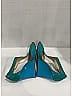 Jimmy Choo 100% Patent Leather Color Block Teal Wedges Size EU 39 1/2 - photo 4