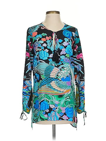 Hale Bob Long Sleeve Silk Top (view 1)