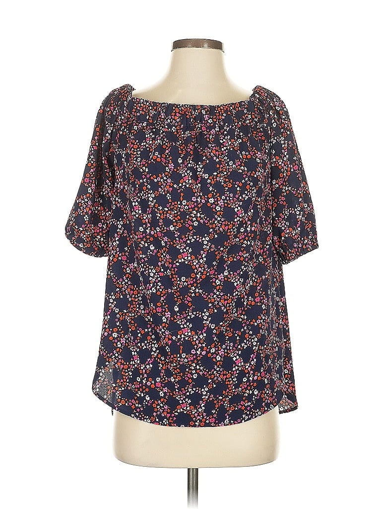 Pre-owned Michael Michael Kors Short Sleeve Blouse In Blue