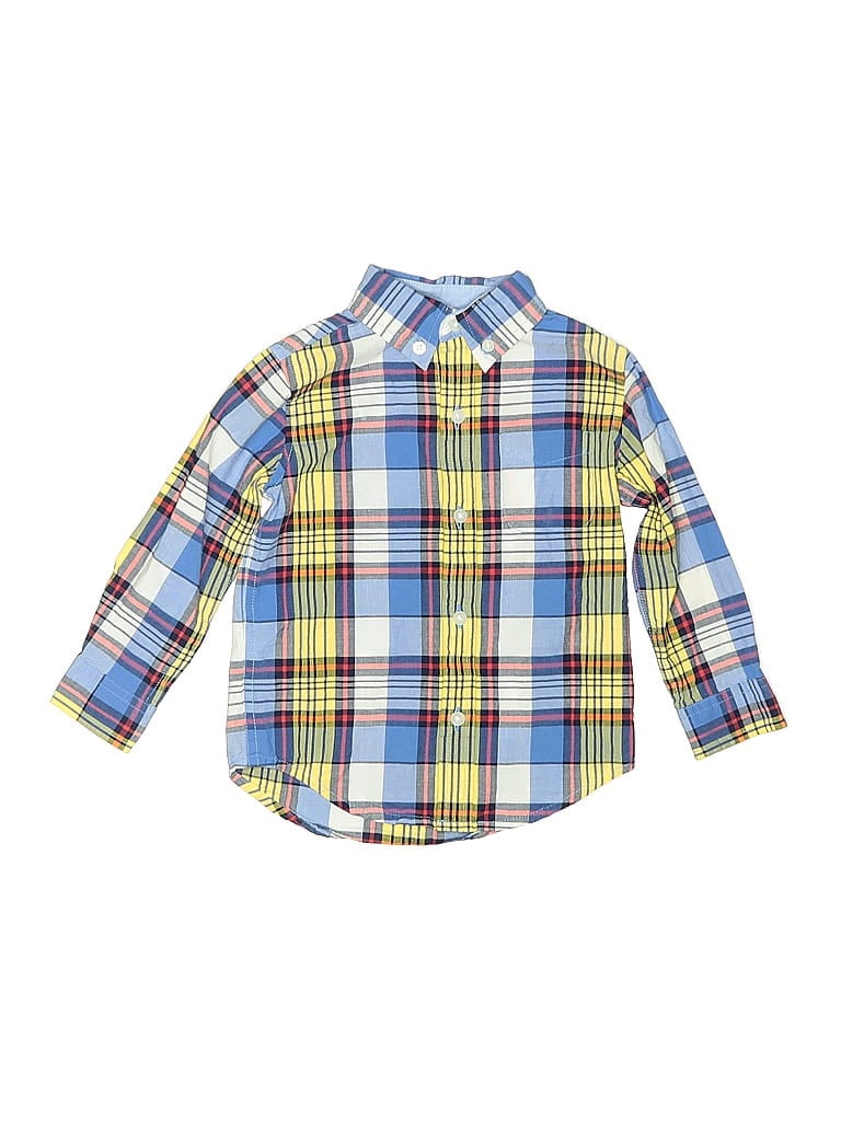 Click to view more detailed imagery on our partner's website Pre-owned Janie And Jack Kids' Long Sleeve Button Down Shirt In Blue