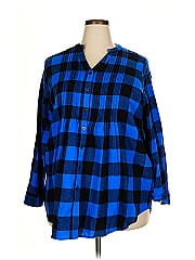Woman Within Long Sleeve Button Down Shirt