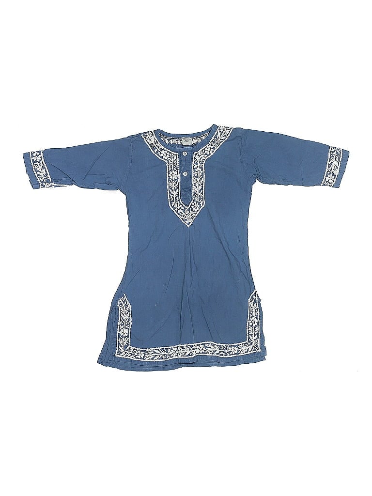 Alejandra Kearl 100% Cotton Blue 3/4 Sleeve Blouse Size 2 - photo 1