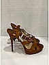 Jimmy Choo 100% Suede Solid Brown Suede Sandals Size EU 37 - photo 10
