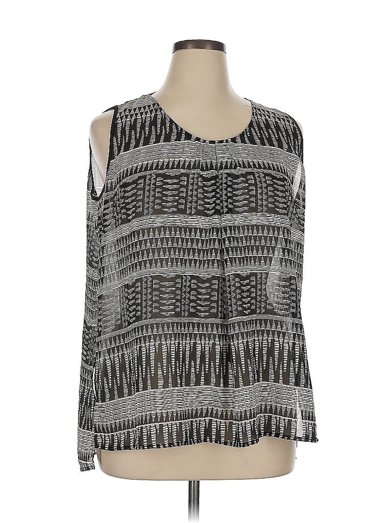 Pre-owned Collective Concepts Sleeveless Blouse In Silver