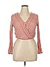 Ambiance 100% Rayon Pink Long Sleeve Blouse Size XL - photo 1