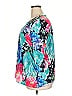 Roaman's 100% Polyester Floral Teal Green 3/4 Sleeve T-Shirt Size 18 - photo 5
