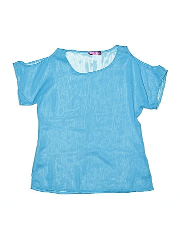 Aqua Short Sleeve Top (view 1)