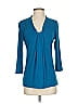 Ann Taylor Factory Teal Blue 3/4 Sleeve Top Size S - photo 1