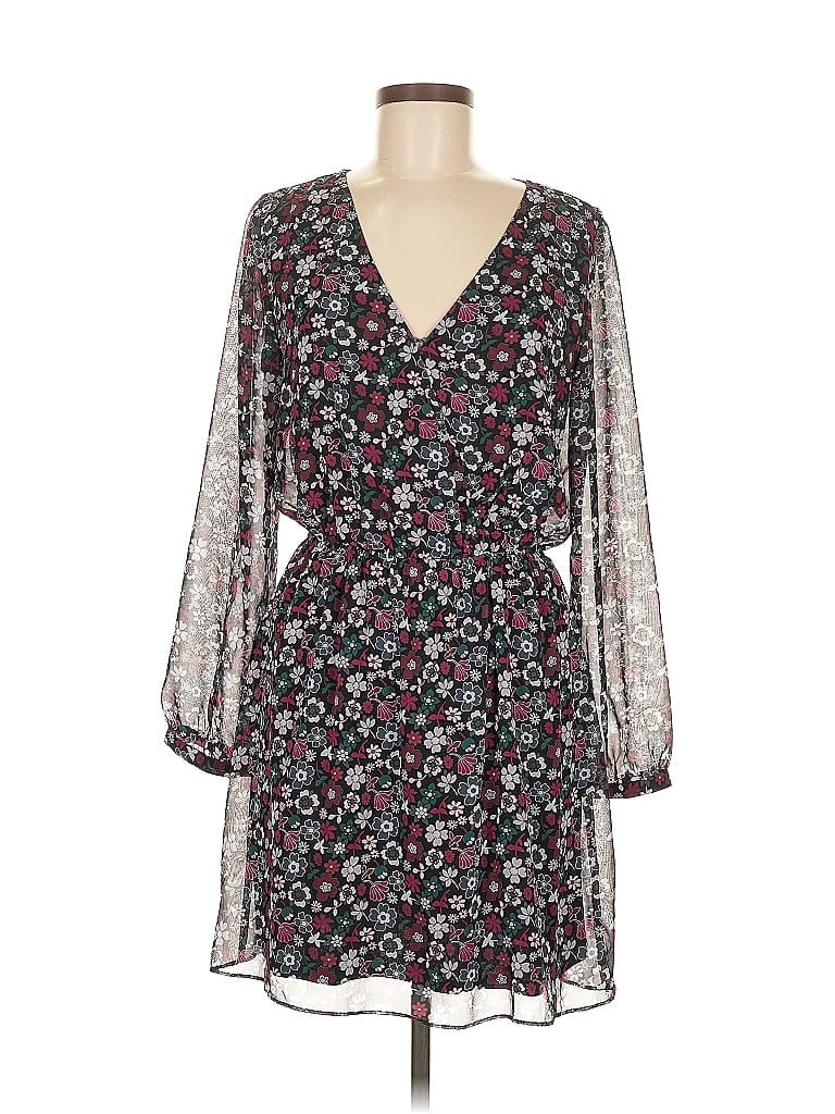 Pre-owned Express Casual Dress In Burgundy