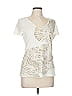 Talbots 100% Cotton Ivory Short Sleeve T-Shirt Size M - photo 1