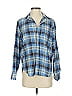 Frank & Eileen Plaid Blue Long Sleeve Button-Down Shirt Size XXS - photo 1