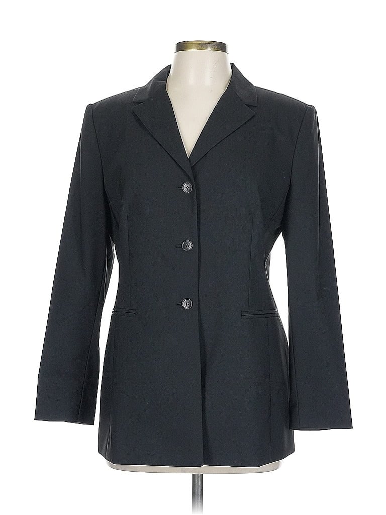 Pre-owned Talbots Wool Blazer Jacket In Black