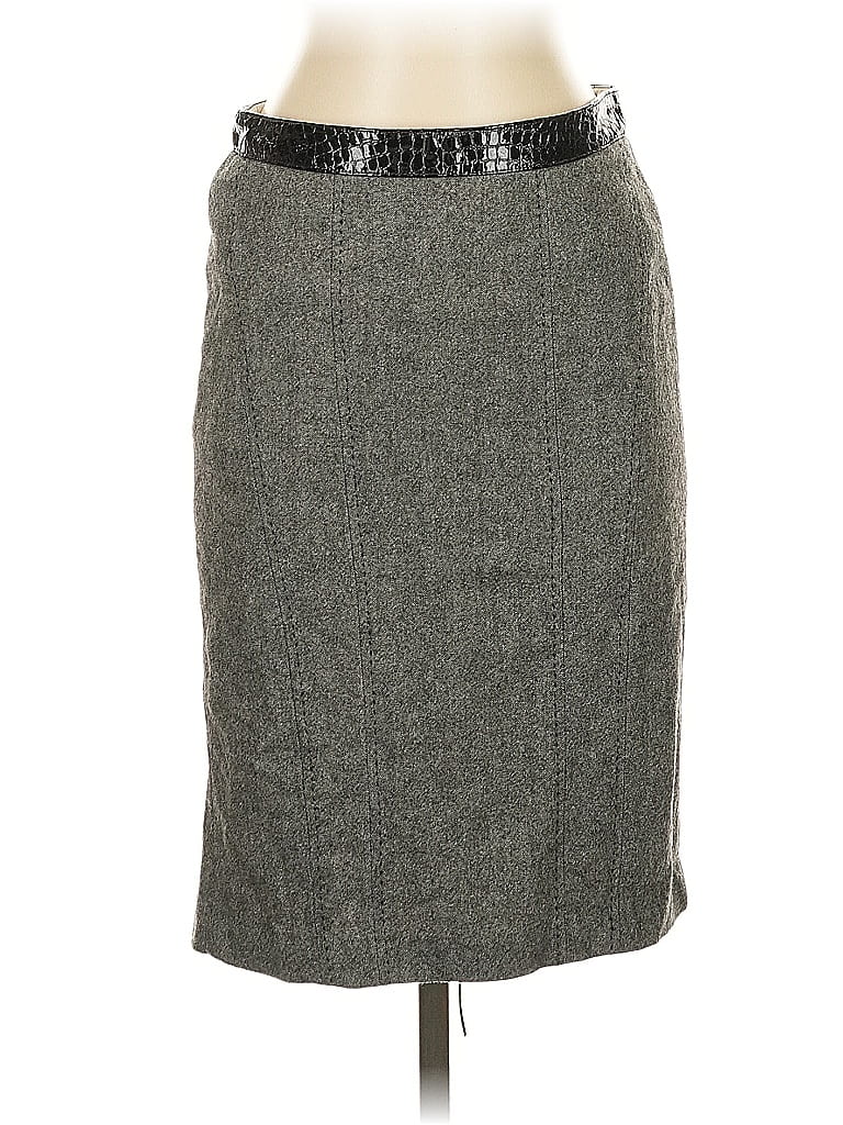 Pre-owned Bebe Wool Skirt In Gray