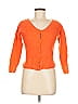 LA MAILLE SEZANE Paris 100% Polyester Orange Cardigan Size M - photo 1