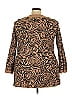 Roaman's 100% Cotton Brown 3/4 Sleeve Top Size 22 - photo 2