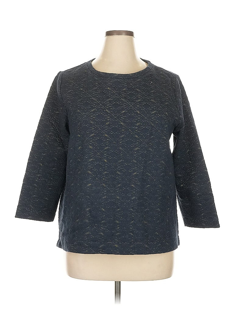 Pre-owned Ann Taylor Loft 3/4 Sleeve T-shirt In Gray