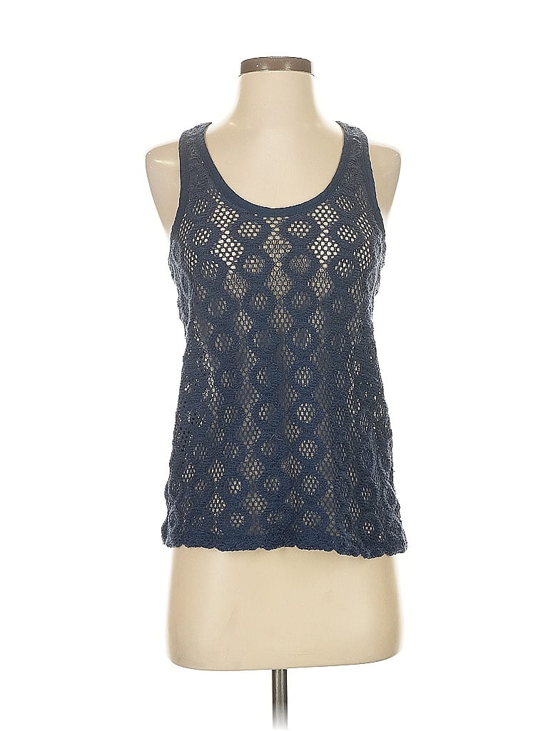 Pre-owned Banana Republic Tank Top Blue Halter Neckline Tops
