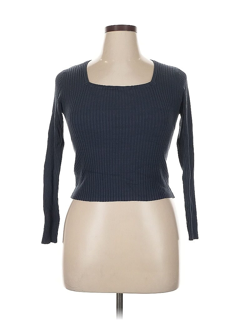Click to view more detailed imagery on our partner's website Pre-owned Threadbare Long Sleeve Top Blue Square Neckline Tops