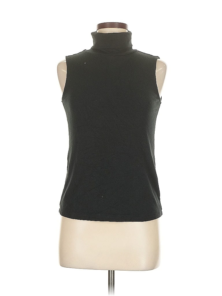 Pre-owned Scoop Sleeveless Turtleneck In Black