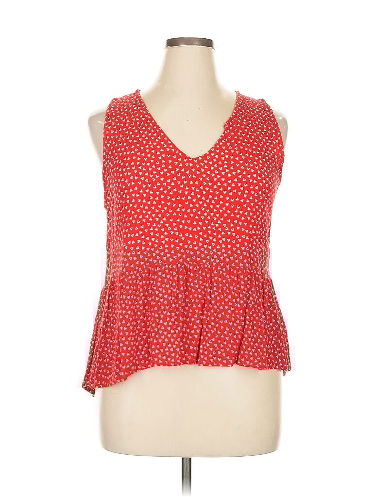 T by Talbots 100% Rayon Red Sleeveless Blouse Size XL - photo 1