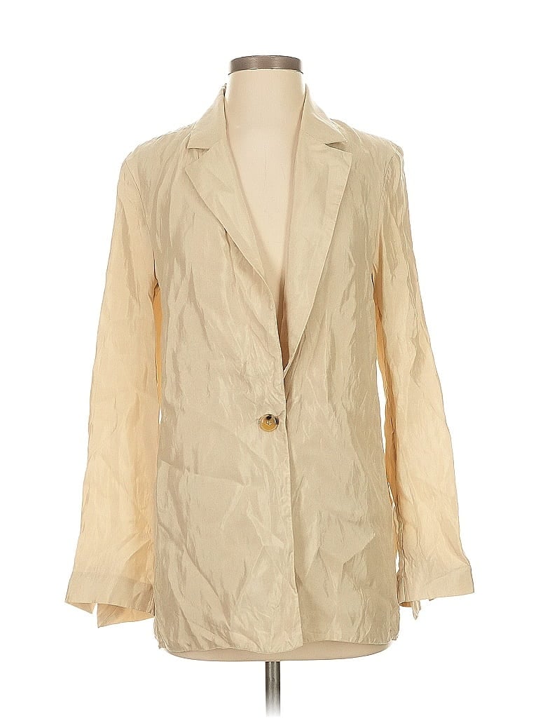 Pre-owned Mng Blazer Jacket In Gold