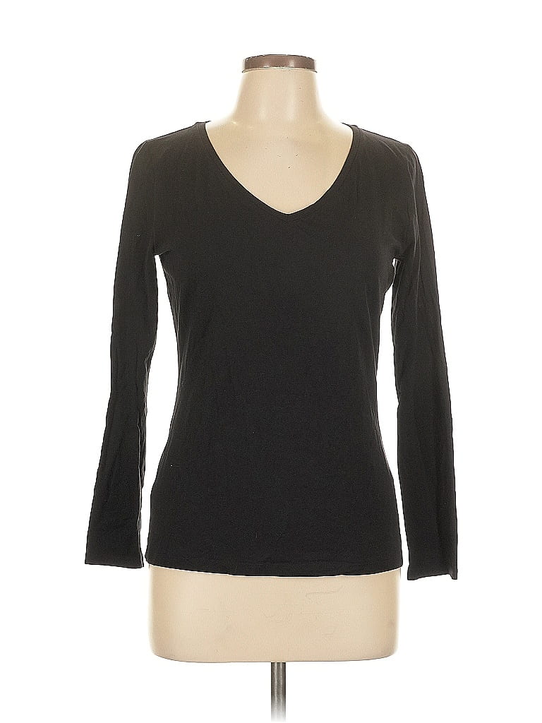 Pre-owned Ann Taylor Long Sleeve T-shirt In Black
