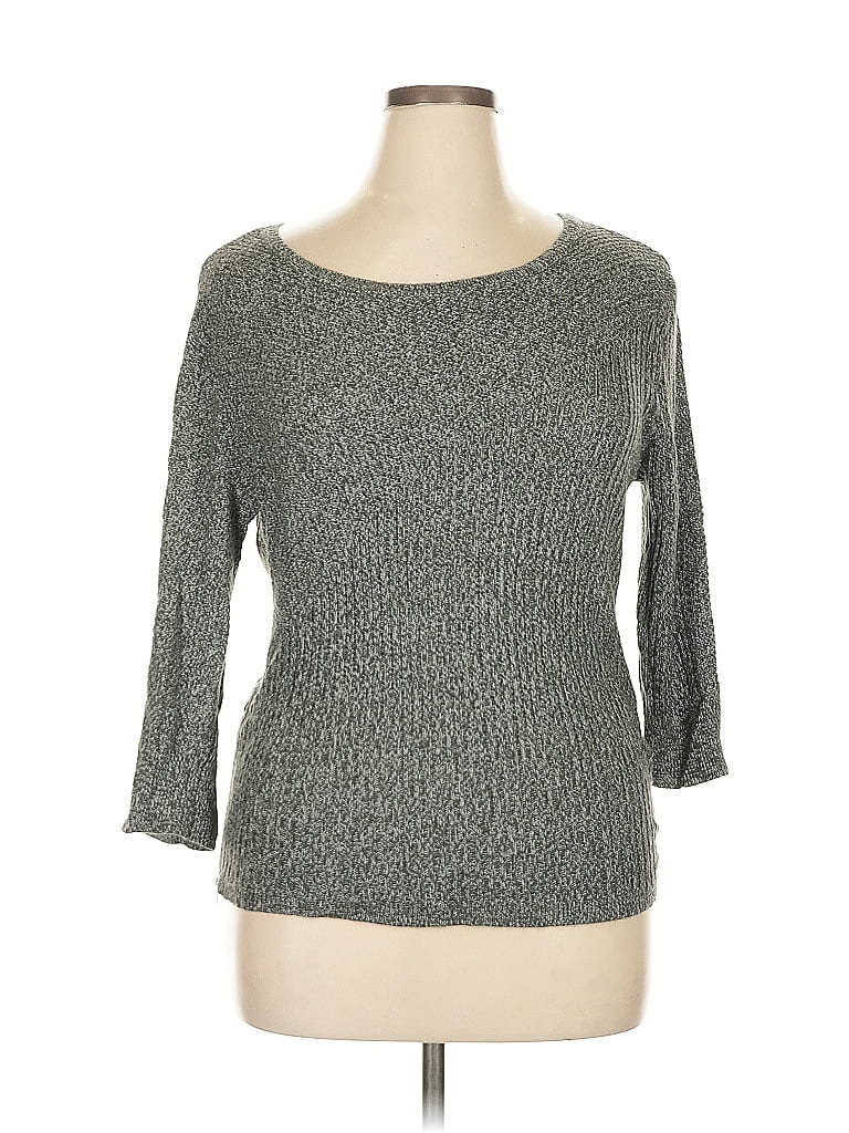 Pre-owned New York And Company Pullover Sweater In Gray