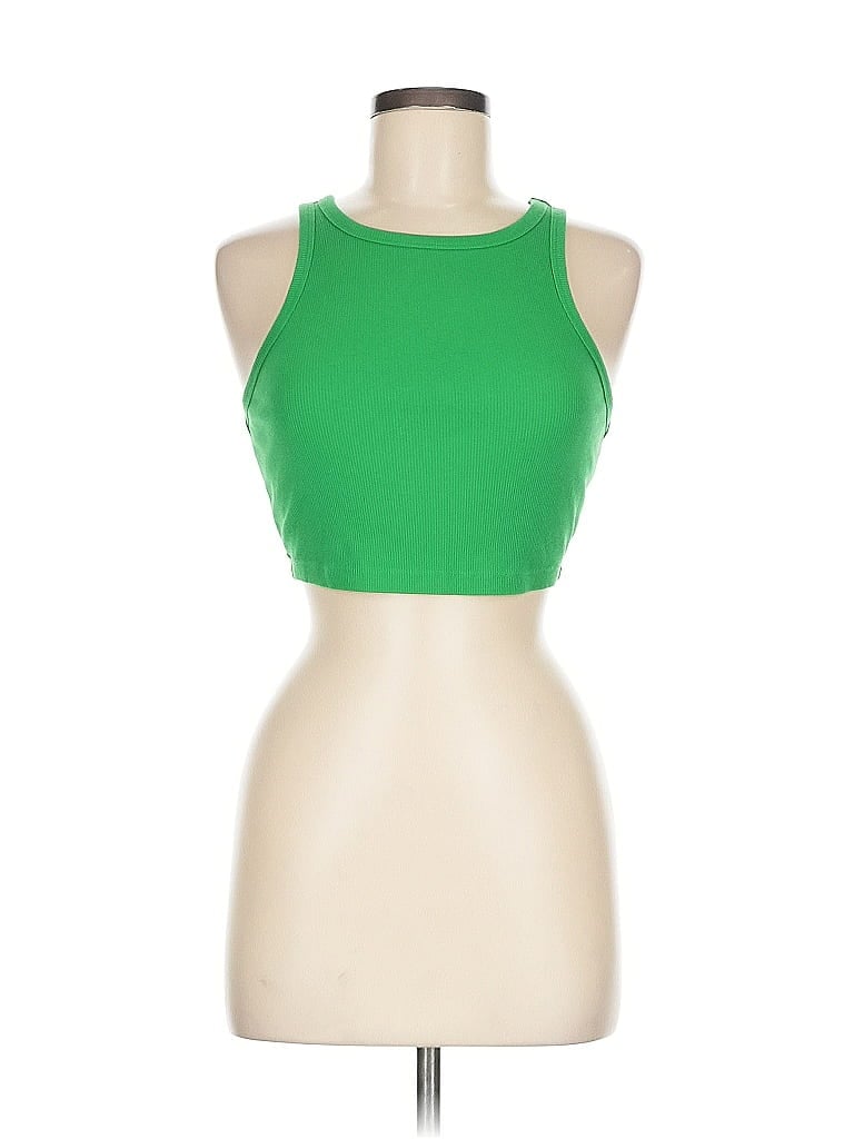 Pre-owned Wild Fable Tank Top Green Halter Neckline Tops